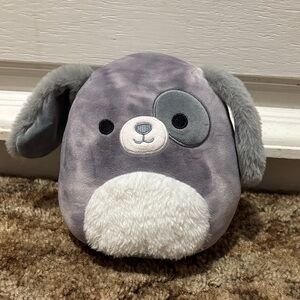 Squishmallows Gray and White Dog Plush 7 inches